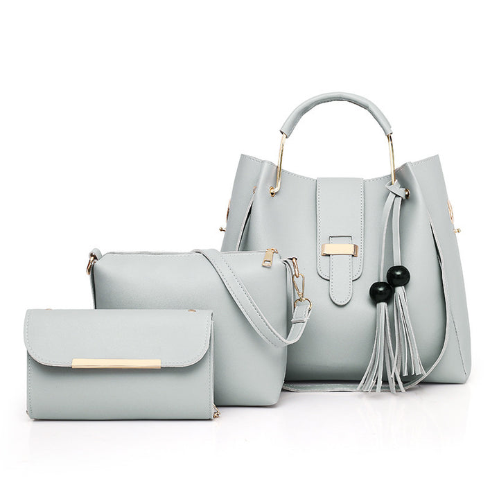 BagX- Alexa Grey 3 Pieces Handbag