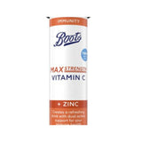 Boots- Max Strength Vitamin C & Zinc 20 Orange Flavour Effervescent Tablets