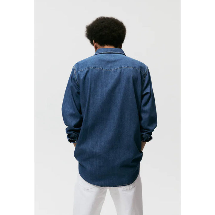 Zara- Topstitched Denim Shirt