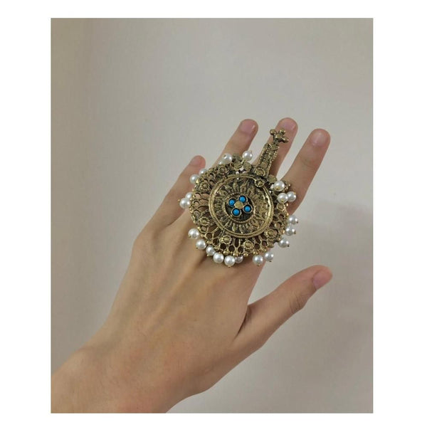 Jewels By Noor- blue antique ring