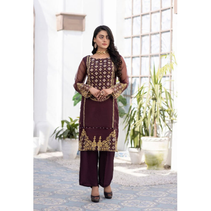 Noor E Chaman Vol-1- Maroon Flame- Nr-0105