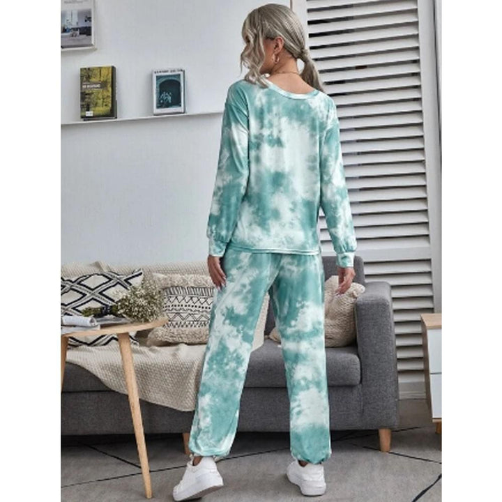 Shein- Tie Dye Drop Shoulder Top & Joggers