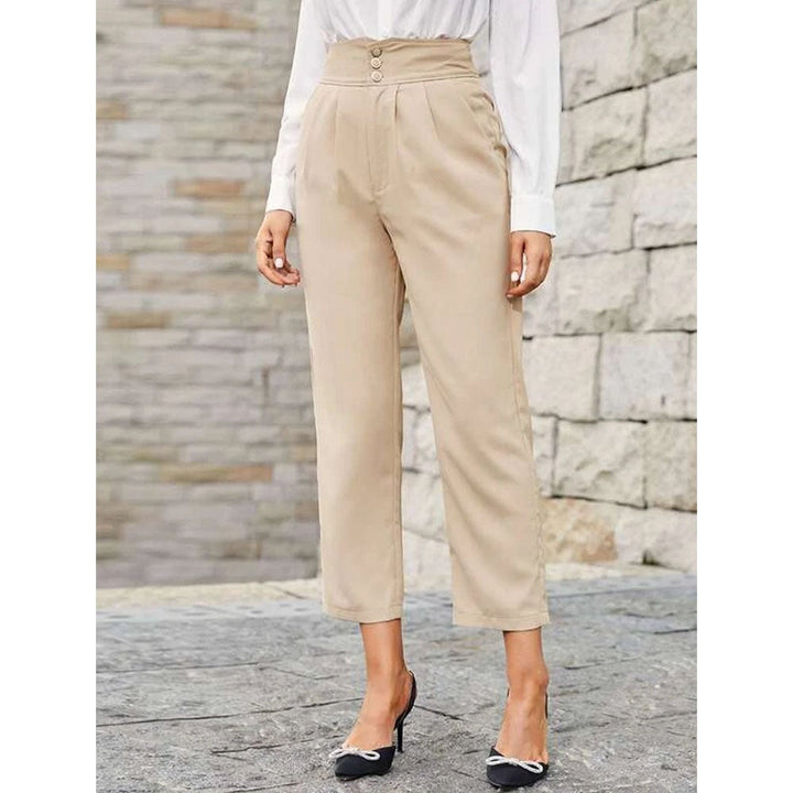 Shein- FARAH High Waist Plicated Detail Pants