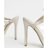 Asos Design- Missguided Barely There Heeled Sandals In Beige