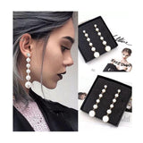 Dama Rusa- Big Beads Pearl Long Tassel Earrings for Women- TM-E-44