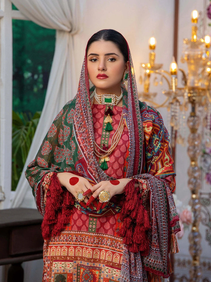 Keshia Mallika – 3 Piece Embroidered Unstitched Luxury Lawn