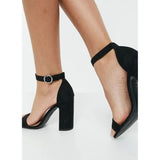 Asos Design- New Look Block Heel Sandal In Black
