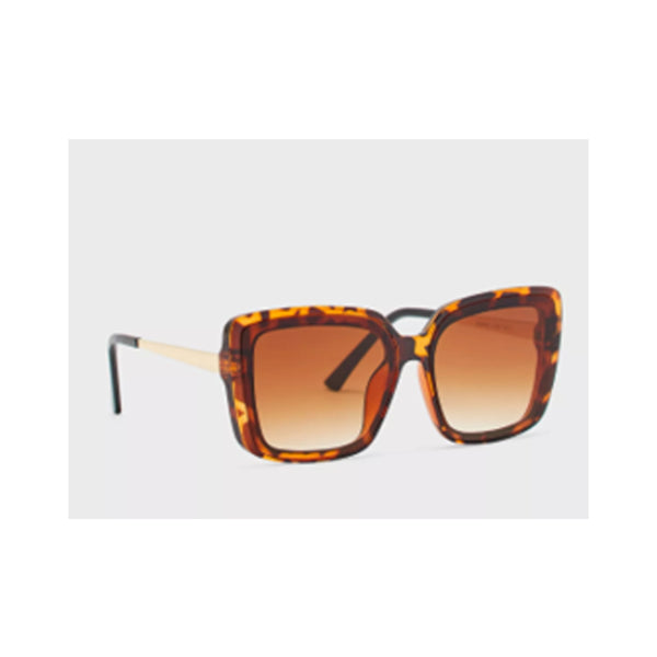 Ginger- Oversized Square Tortoise Shell Sunglasses