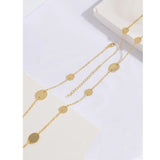 Shein- 18K Gold Plated Disc Decor Necklace