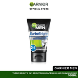 Garnier Men- Power White 2-in-1 Fairness Facewash and Shaving Foam, 100 ml