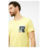 Koton Male Yellow Printed T-Shirt