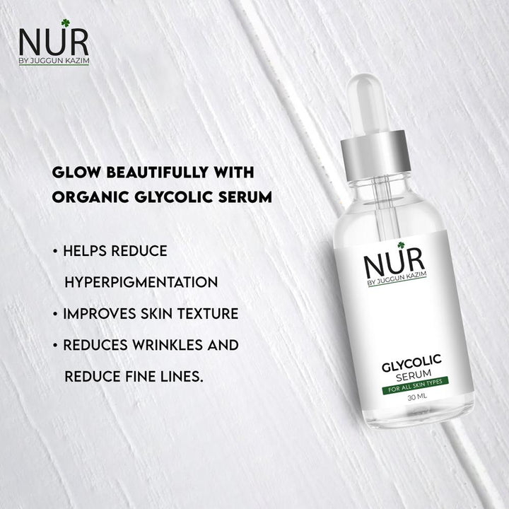 Nur By Juggan Kazim- Glycolic Serum, 30ml