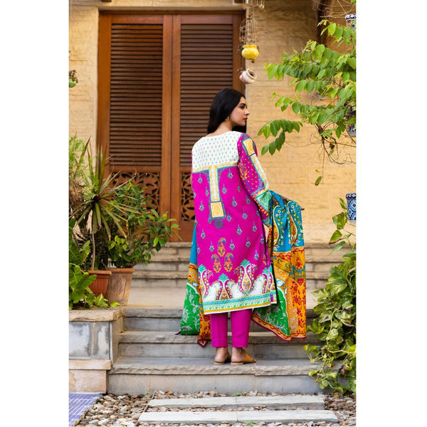 Zellbury- Digital Printed Khaddar Shirt, Khaddar Dupatta & Khaddar Trouser WUW21X30114