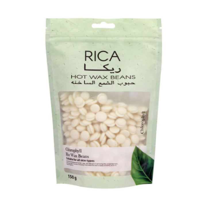 Rica Wax- Chlorophyll Hot Wax Beans, All Skin Types, 150g