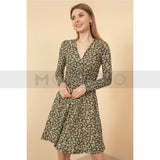 Montivo Green Floral Short Dress