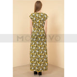 Montivo Sleeveless Yellow Floral Dress