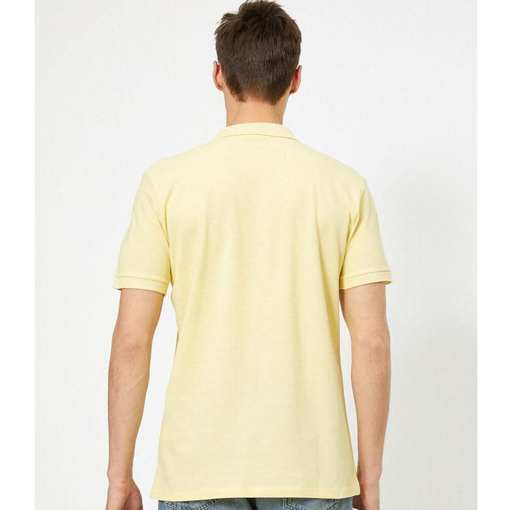 Koton- Short Sleeve Polo Neck Slim Fit T-Shirt - Yellow