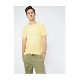 KOTON- Letter Printed T-Shirt - Yellow