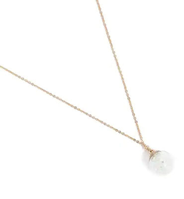 Forever 21- Gold/ Clear Ball Pendant Necklace