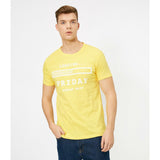 Koton- Letter Printed T-Shirt - Yellow