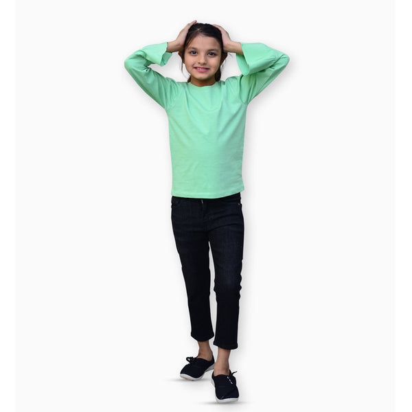 Kids Polo- Embellished Tee - Mint Green