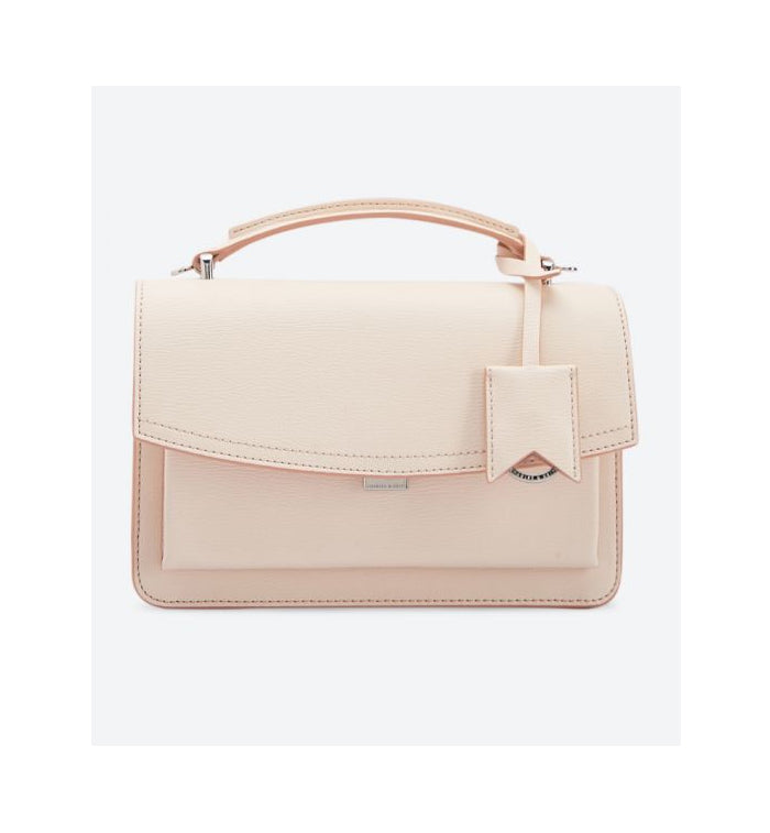 Charles & Keith- Single Flap Cross Body Bag - Pink by Bagallery Deals priced at #price# | Bagallery Deals