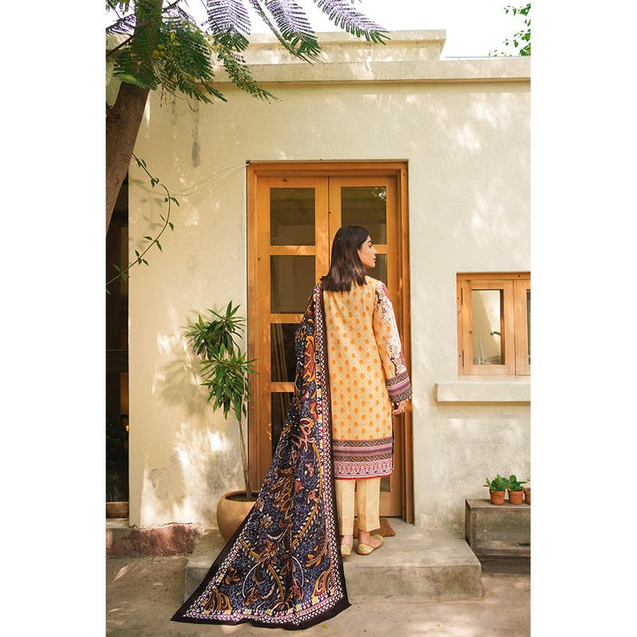 Zellbury- Digital Printed Embroidered Khaddar Shirt, Shawl & Khaddar Trouser WUW21E30164