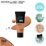 Maybelline New York- Fit Me Matte & Poreless Liquid Foundation - 334 Warm Tan - For Normal to Oily Skin