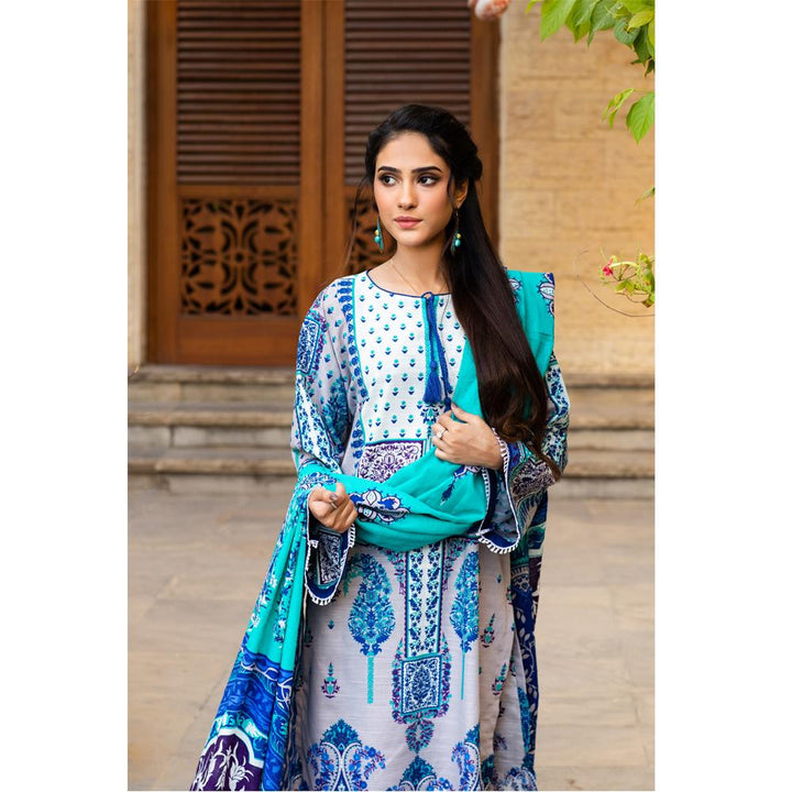 Zellbury- Digital Printed Khaddar Shirt, Khaddar Dupatta & Khaddar Trouser WUW21X30115