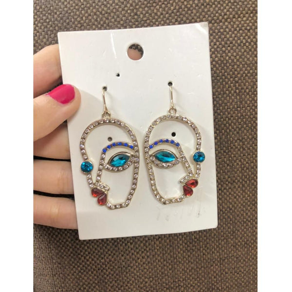 Jewels By Noor- Face stone earrings