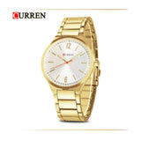 Curren- Slim Dial Stainless Steel Luminous Wrist watch For Men- 8280- Gold