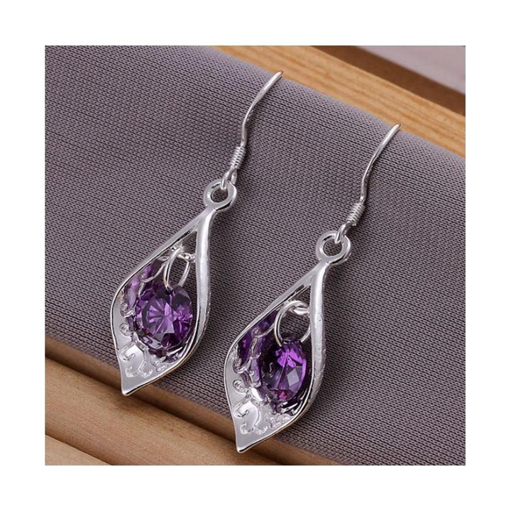 The Marshall- Silver Silver Tear Drop Earrings for Women - TM-E-41