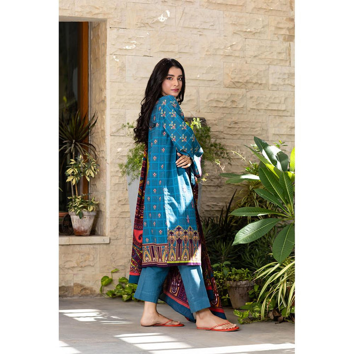 Zellbury- Digital Printed Embroidered Khaddar Shirt, Shawl & Khaddar Trouser WUW21E30165