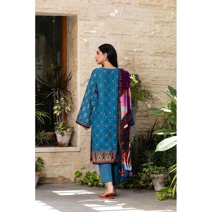 Zellbury- Digital Printed Embroidered Khaddar Shirt, Shawl & Khaddar Trouser WUW21E30165