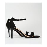 New Look- Black Suedette 2 Part Stiletto Heels For Women