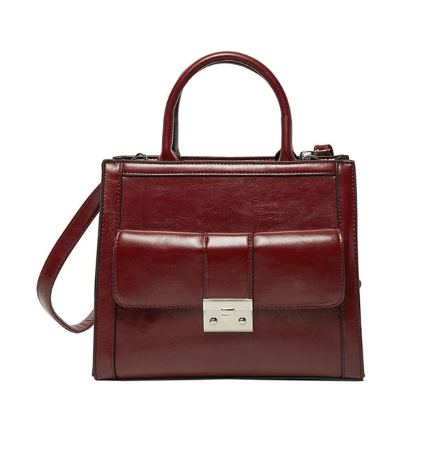 Stradivarius- Burgundy Tote bag