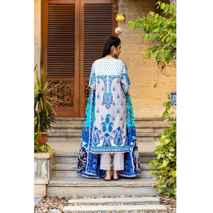 Zellbury- Digital Printed Khaddar Shirt, Khaddar Dupatta & Khaddar Trouser WUW21X30115