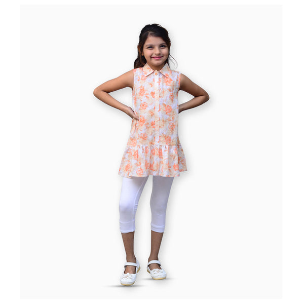 Kids Polo- Frock - Orange