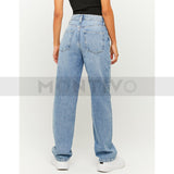 Montivo- TW High Waist Straight Jeans