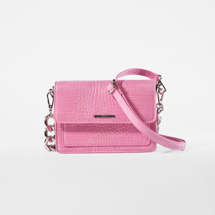 Bershka- Mock croc clutch bag - Pink