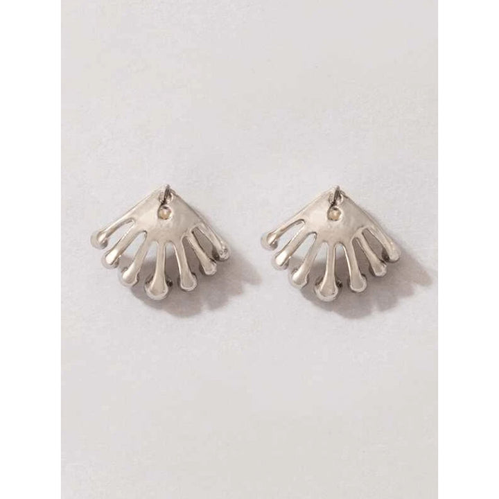 Shein- Faux Pearl Decor Earring Jackets- Silver