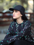 Nazmina - Black Overall Printed Sweatshirt{SD-02}