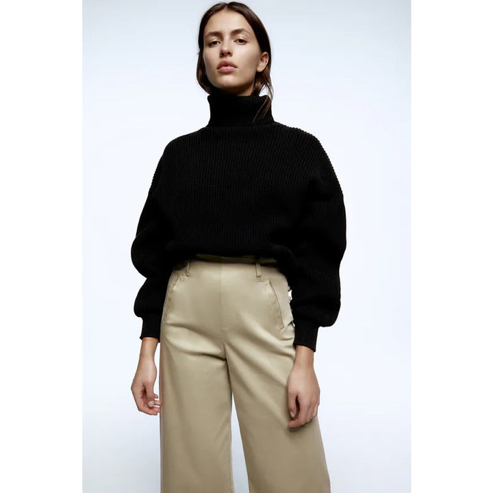 Zara- Wide-Leg Cropped Trousers