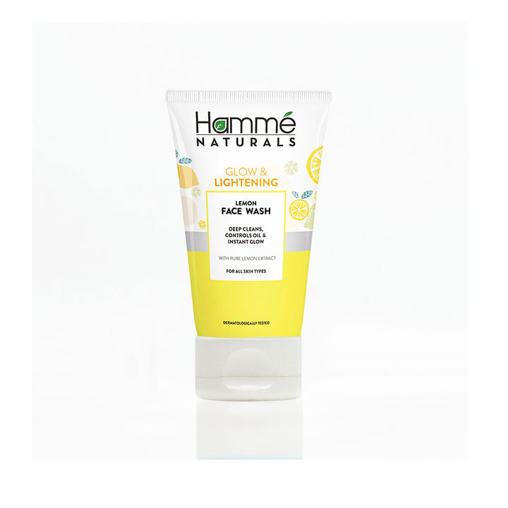 Hamme- Glow & Lightening Lemon Face Wash, 100 Ml