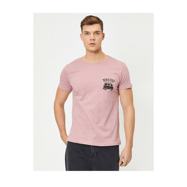 KOTON- Letter Printed T-Shirt - Rose