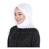 Modanisa- Viscose - Plain - White - Scarf