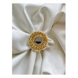 Jewels by Noor- Gold Meenakari Pearl Ring