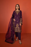 Sapphire 3 Piece - Embroidered Raw Silk Suit