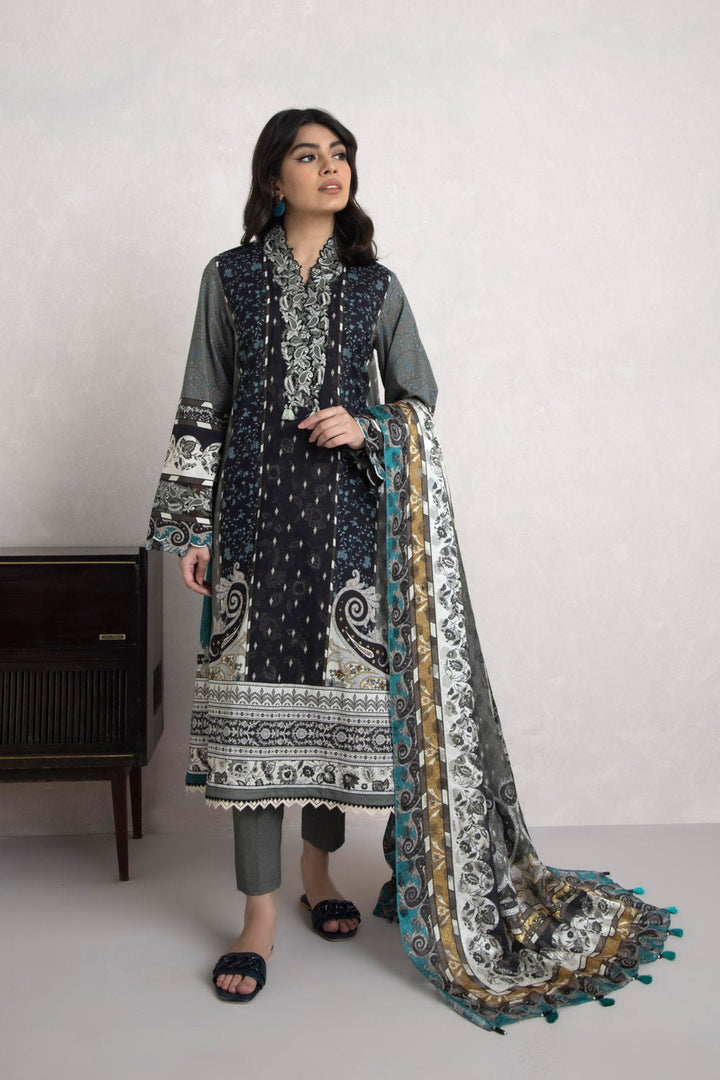 Sapphire- 3 Piece - Embroidered Lawn Suit