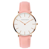 Hannah Martin- CB36 Quartz Watches Women Fashion Watch Elegant Casual Leather Waterproof Wristwatch- Pink